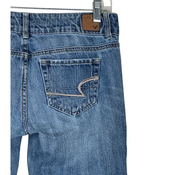 American Eagle Artist Jeans Women’s Size 2 Long Distressed Bootcut Denim - Picture 3 of 15